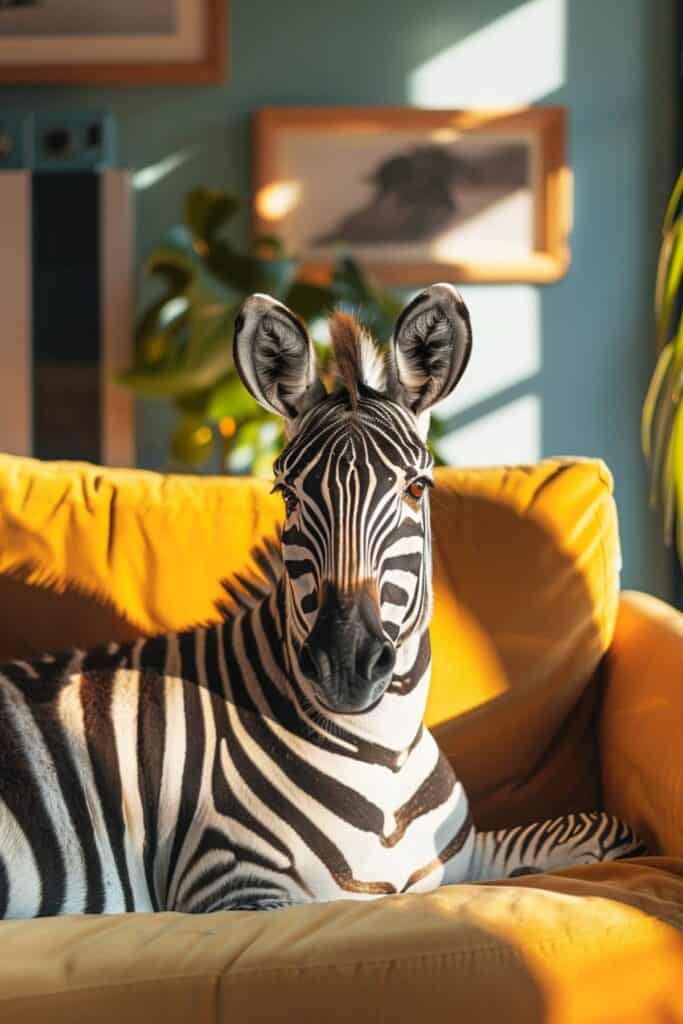 Zebra in the house