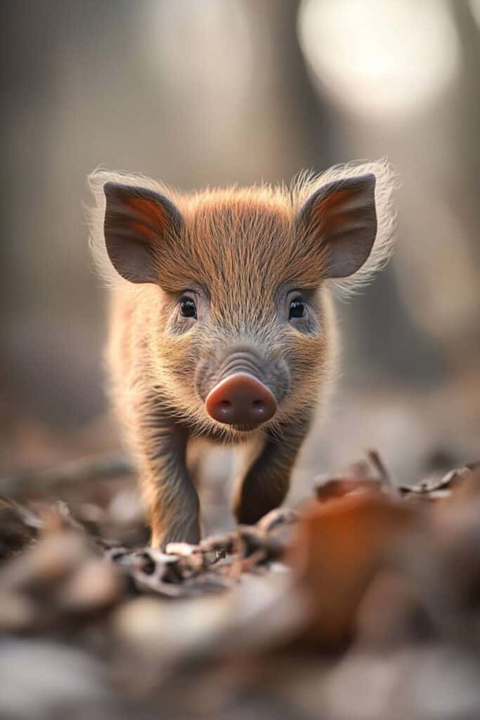 A baby wild boar