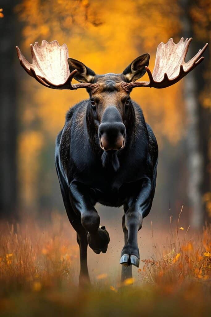 A black moose