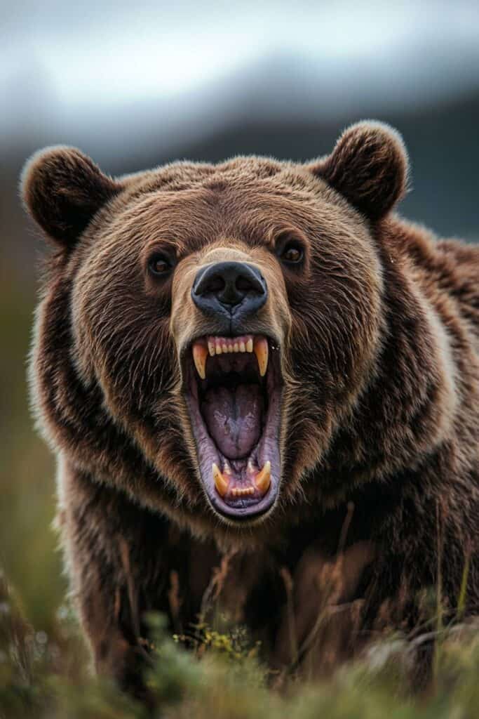 A brown bear attack