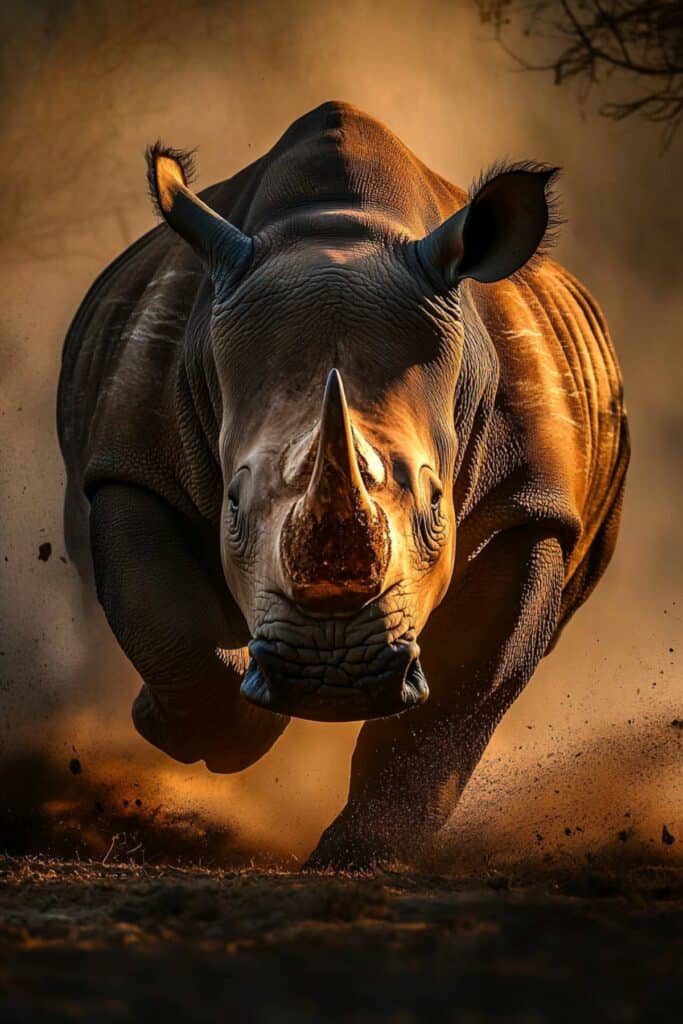 A rhinoceros attack