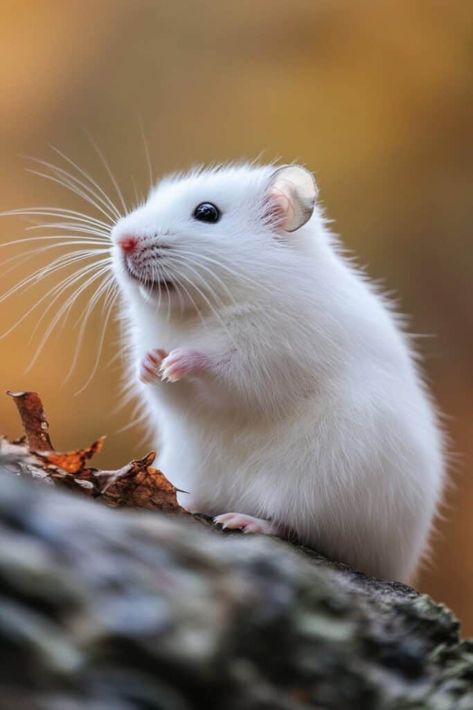 A white hamster