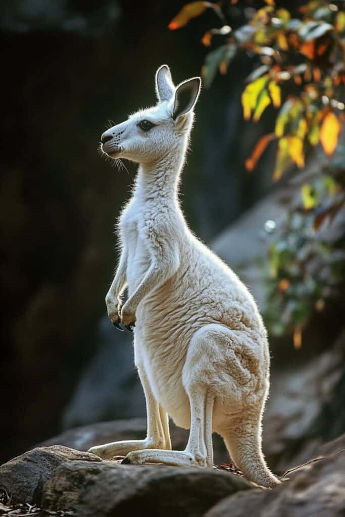 A white kangaroo