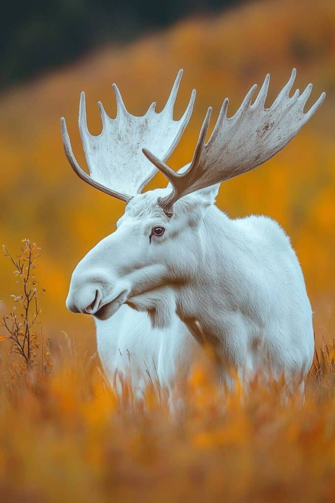 A white moose