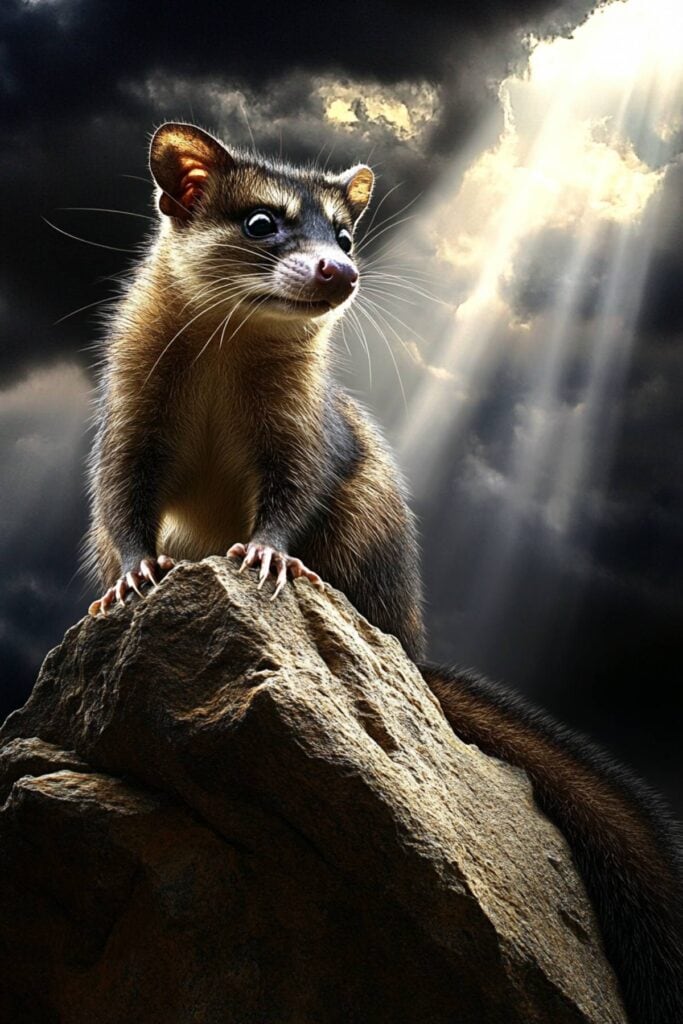 Biblical representation of an opossum