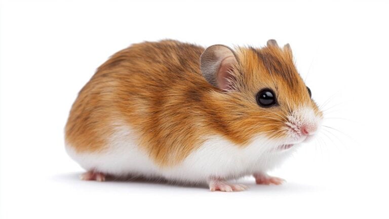 Hamster on white background