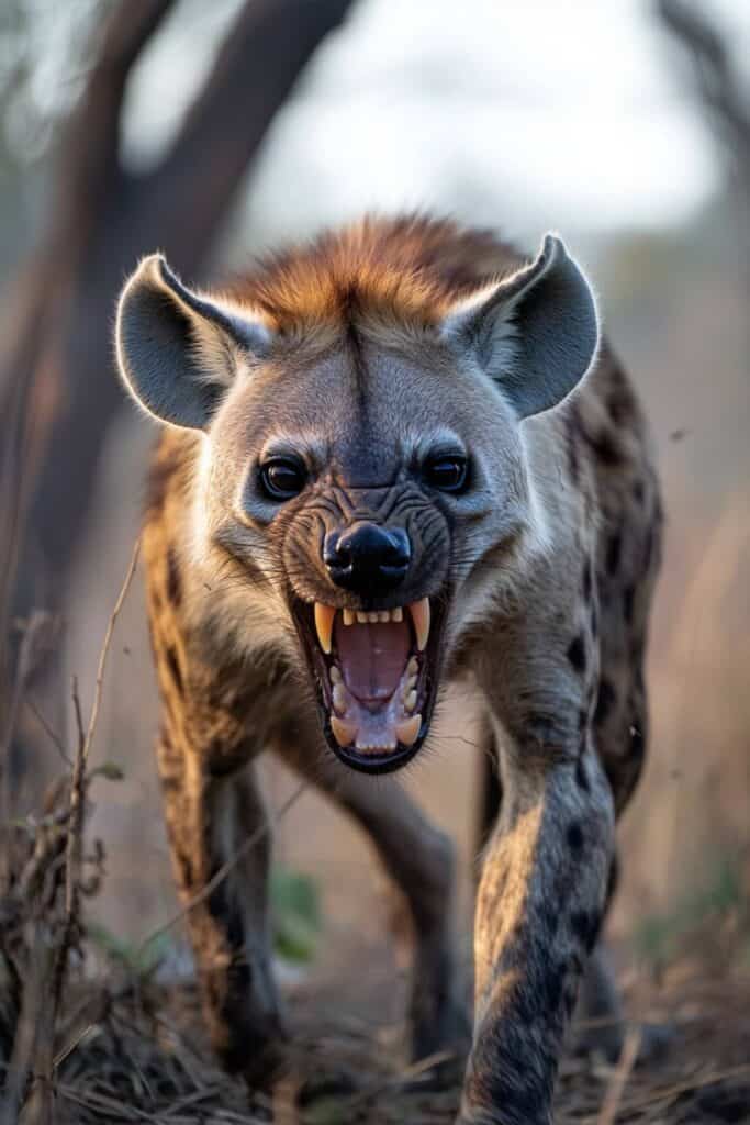 Hyena attack