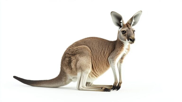 Kangaroo on white background