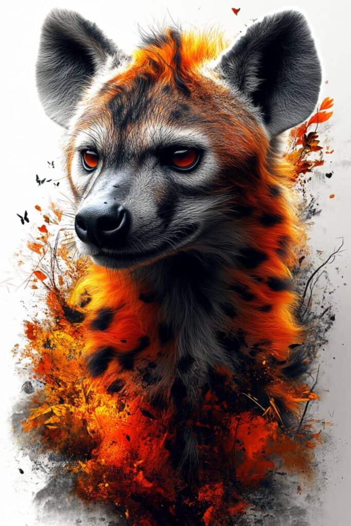 Spiritual representation of a hyena