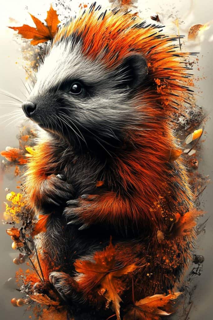 Spiritual representation of a porcupine