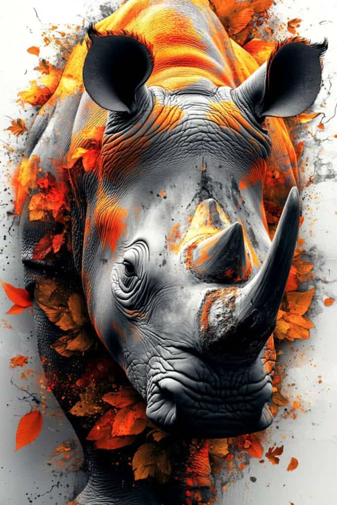 Spiritual representation of a rhinoceros